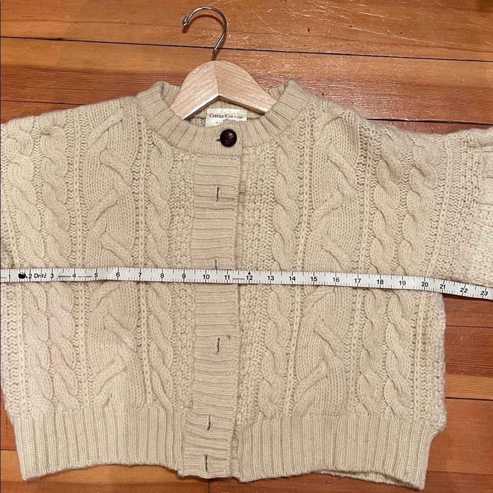 Vintage Cottage Knitwear Wool Cardigan - Picture 5 of 6